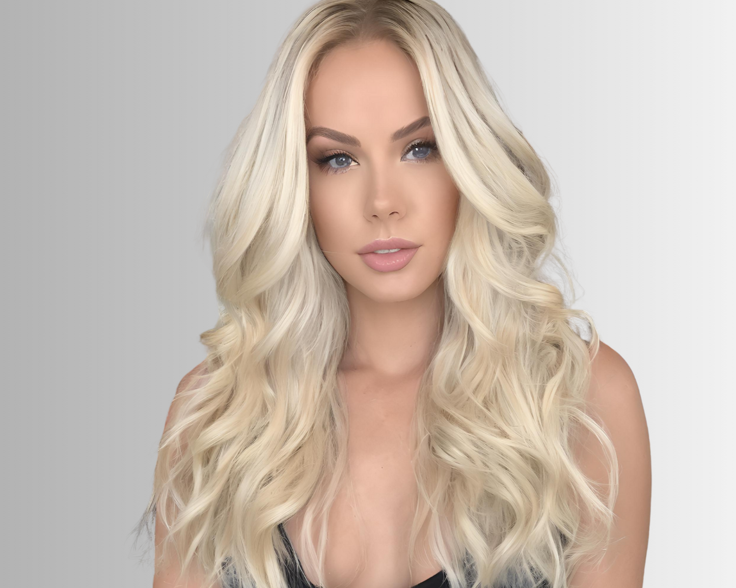 2025 Euro Platinum Blonde-Weft Hair Extension
