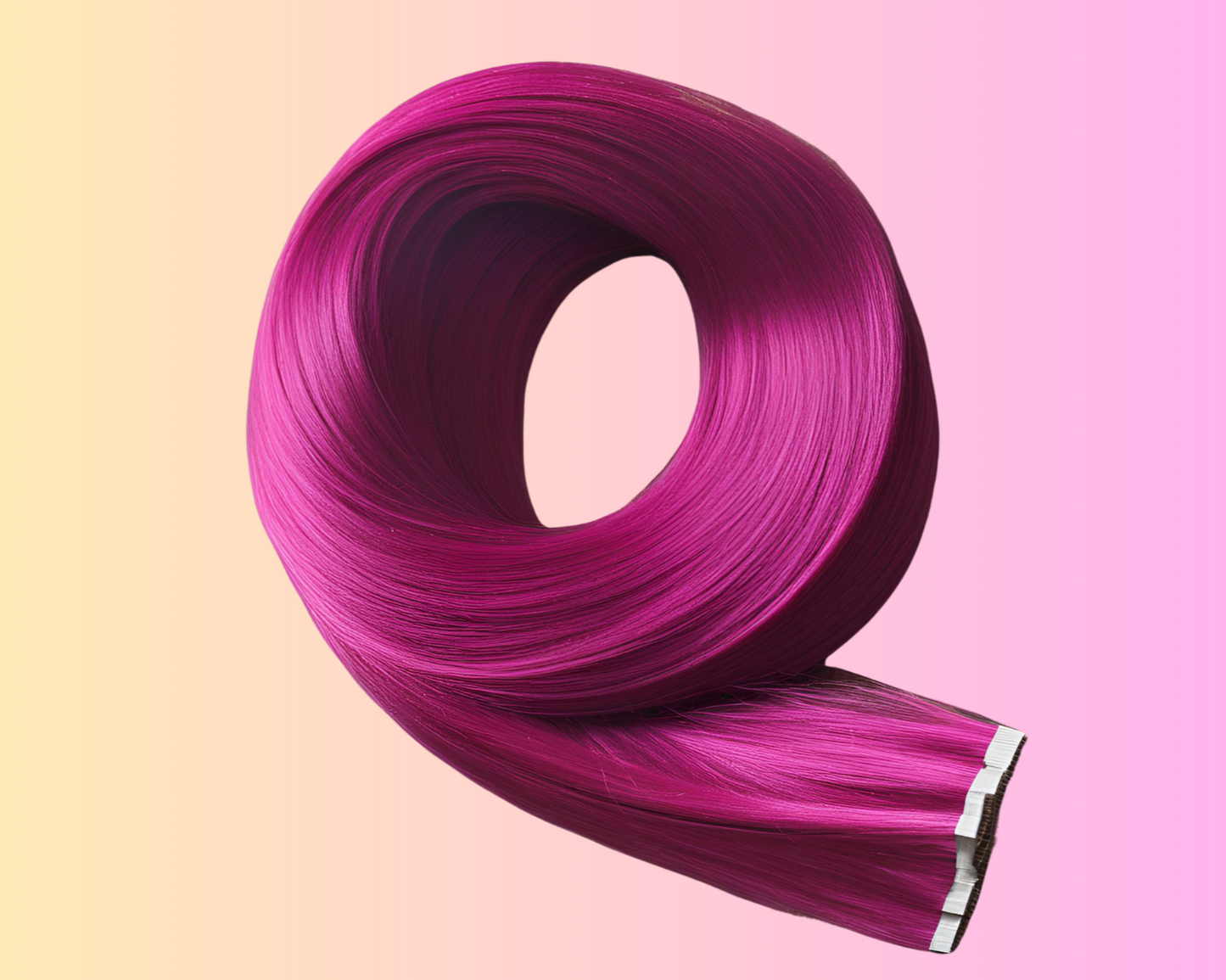 Rainbow Magenta Tape In Hair Extension