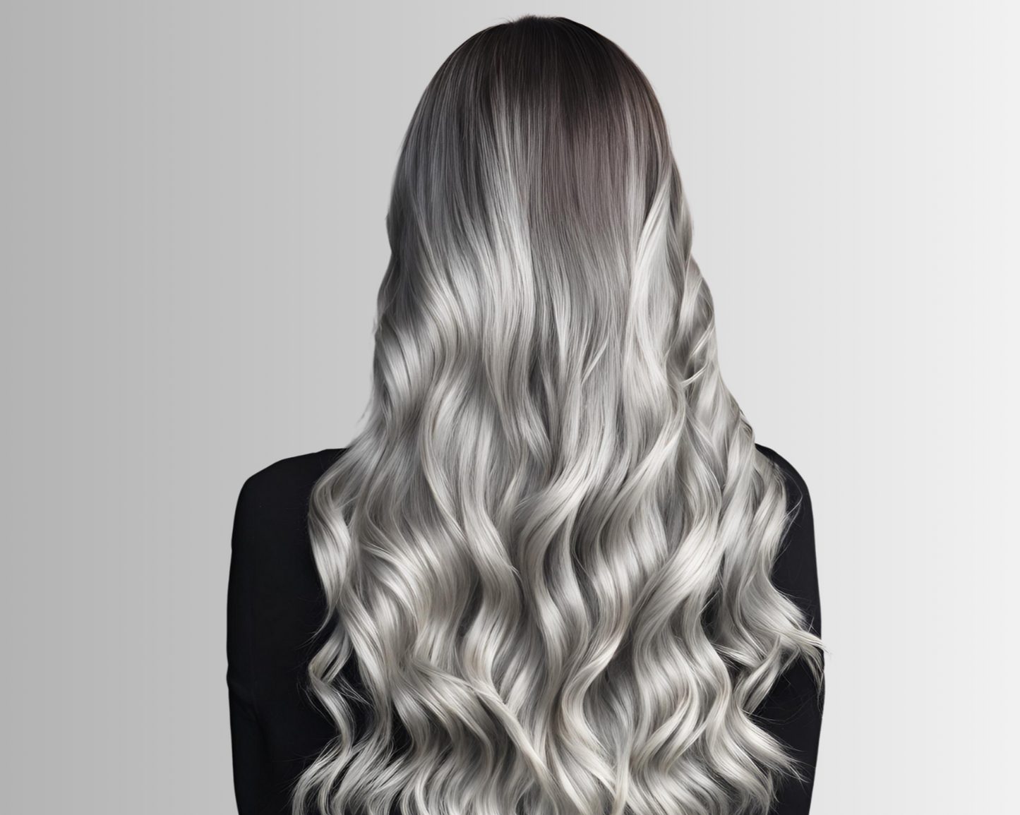 Rainbow Silver Grey Tape In Hair Extension