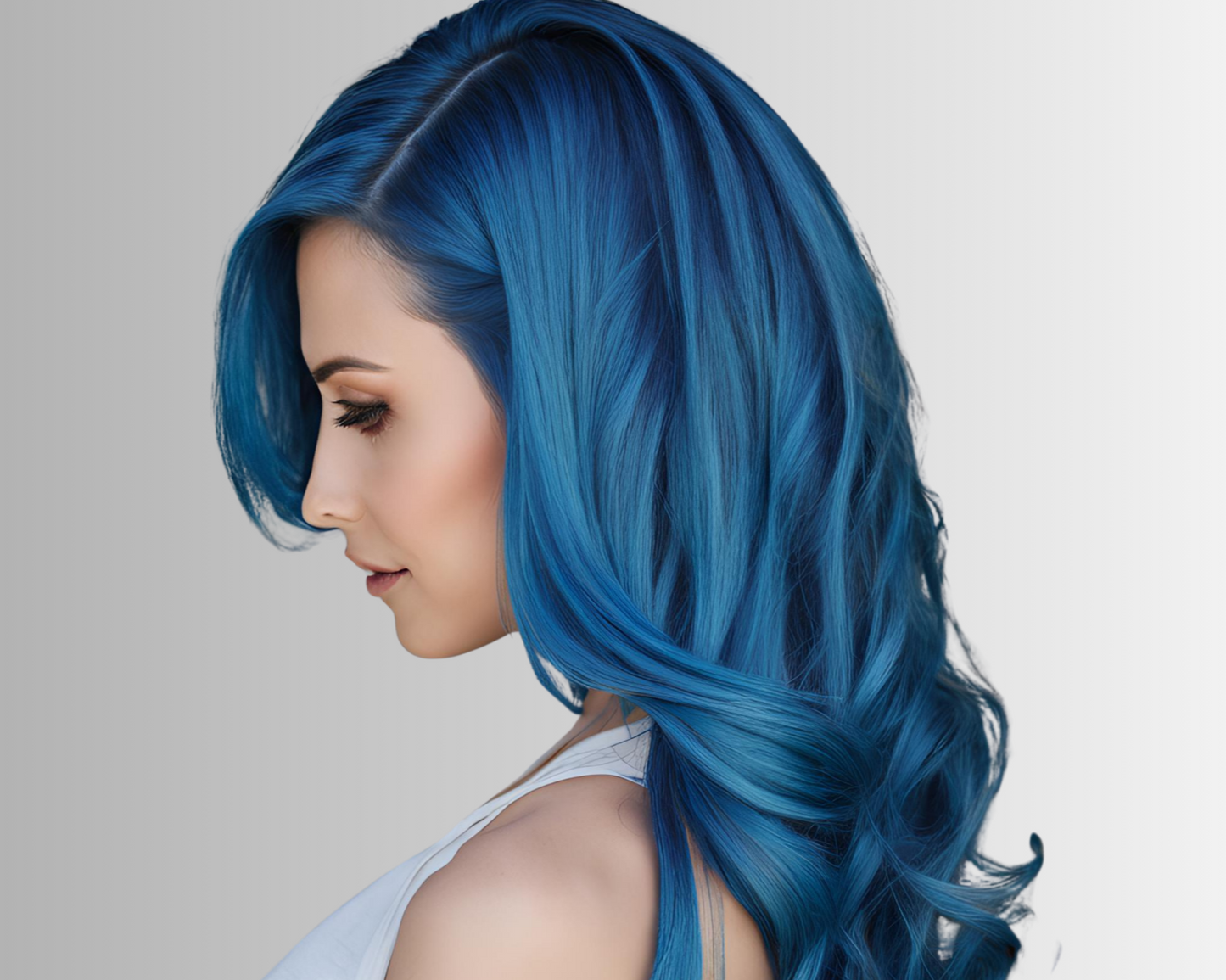 Rainbow Electric Blue Weft Hair Extension