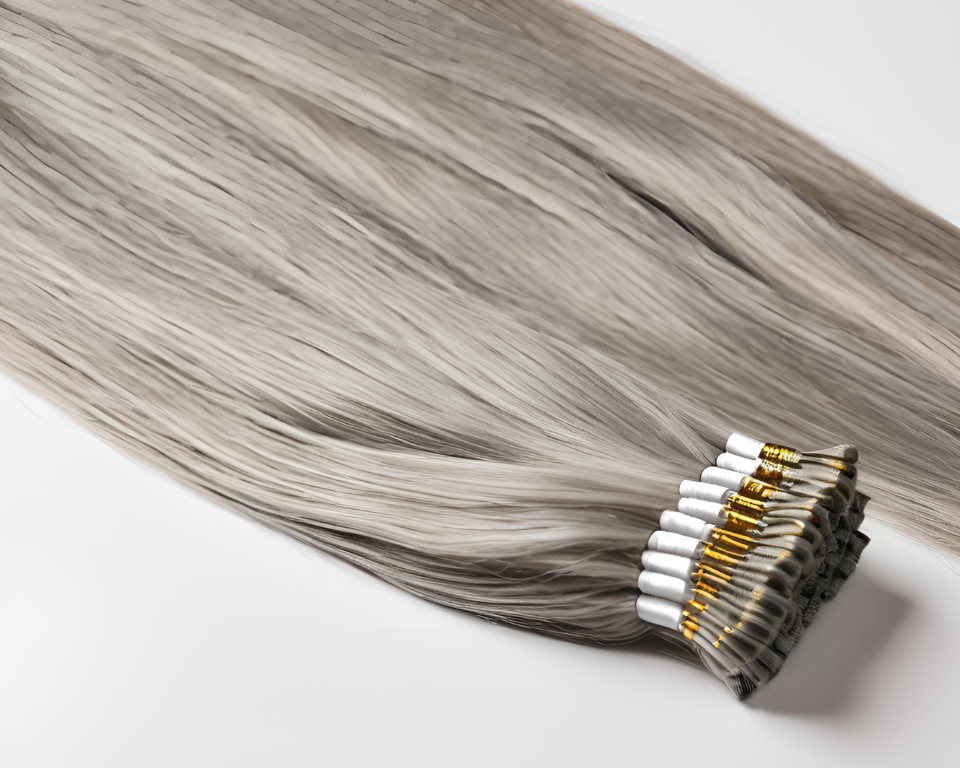 Rainbow Silver Grey Tape In Hair Extension