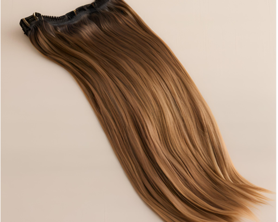 Pure Chestnut Brown Clip In Hair Extension