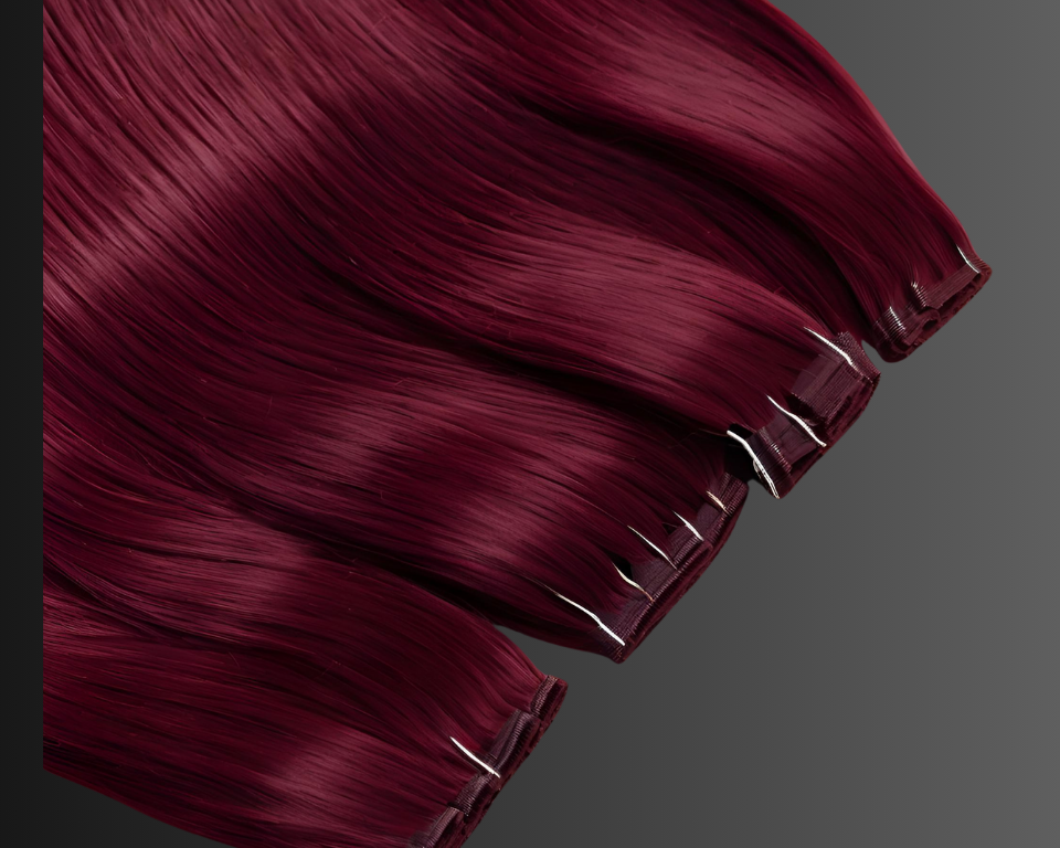 Burgundy Wine Weft Hair Extension
