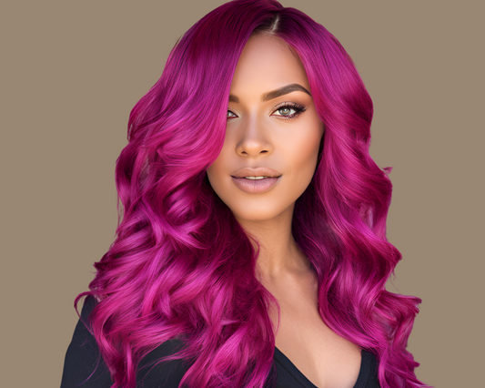 Rainbow Magenta Tape In Hair Extension