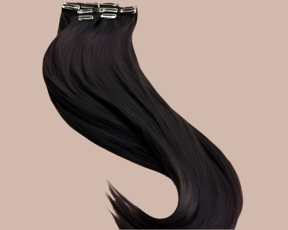 Pure Natural Black Clip In Hair Extension